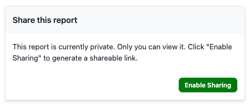 Screenshot of the Share box with the Enable Sharing button