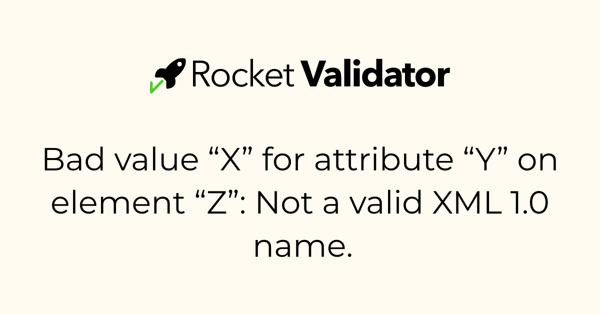 HTML check: Bad value “X” for attribute “Y” on element “Z”: Not a valid ...