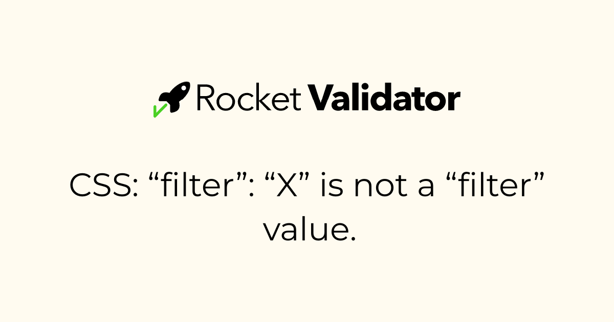 HTML check: CSS: “filter”: 